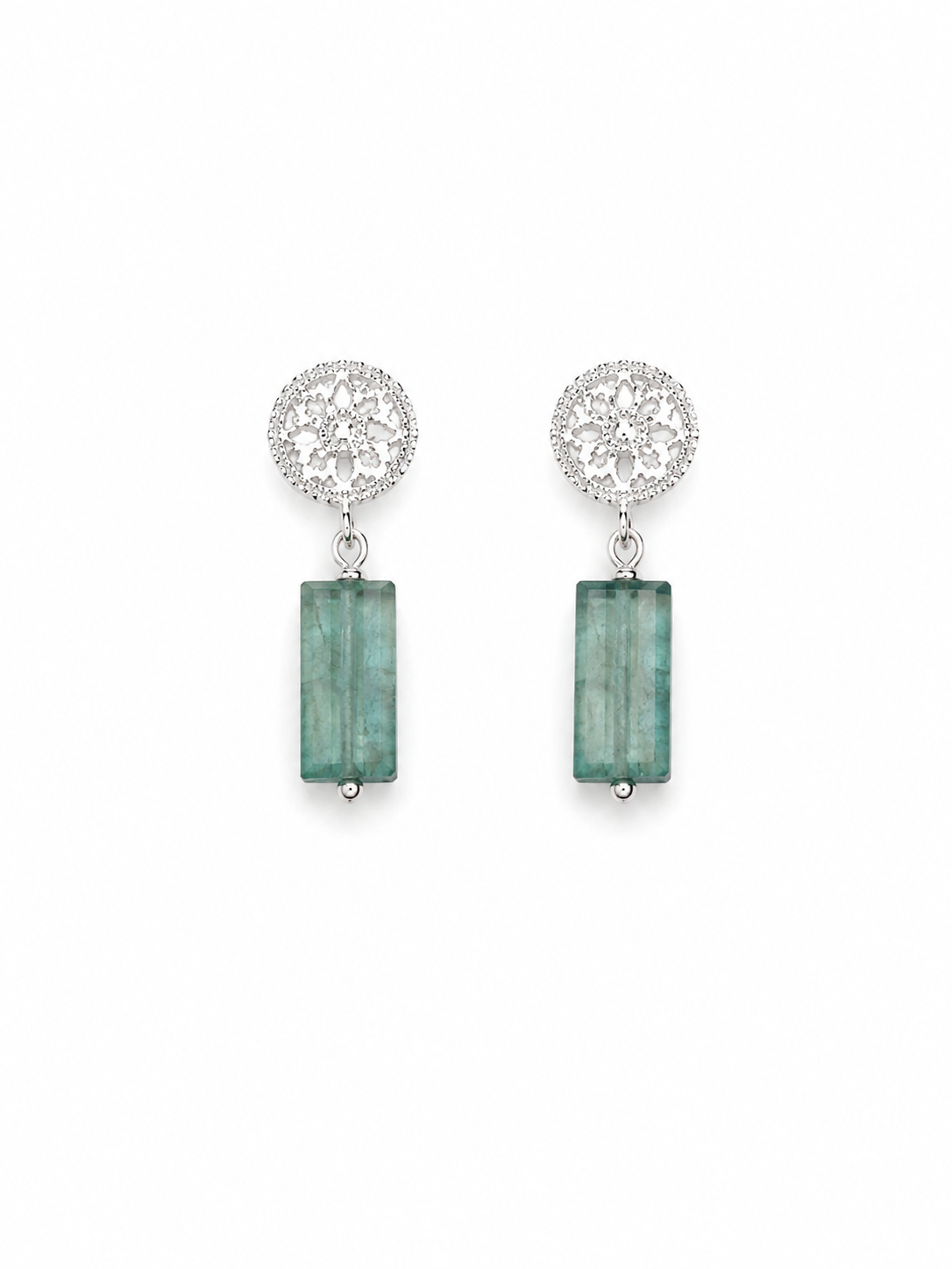 925 Sterling Silver Kyanite Gemstone Push Back Earrings