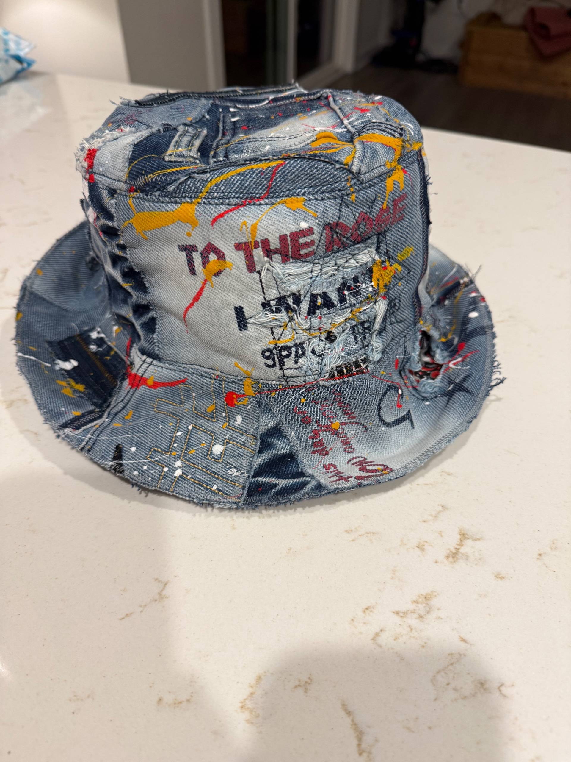 Paint splatter, distressed Bucket Hat - thumbnail 2 of 4