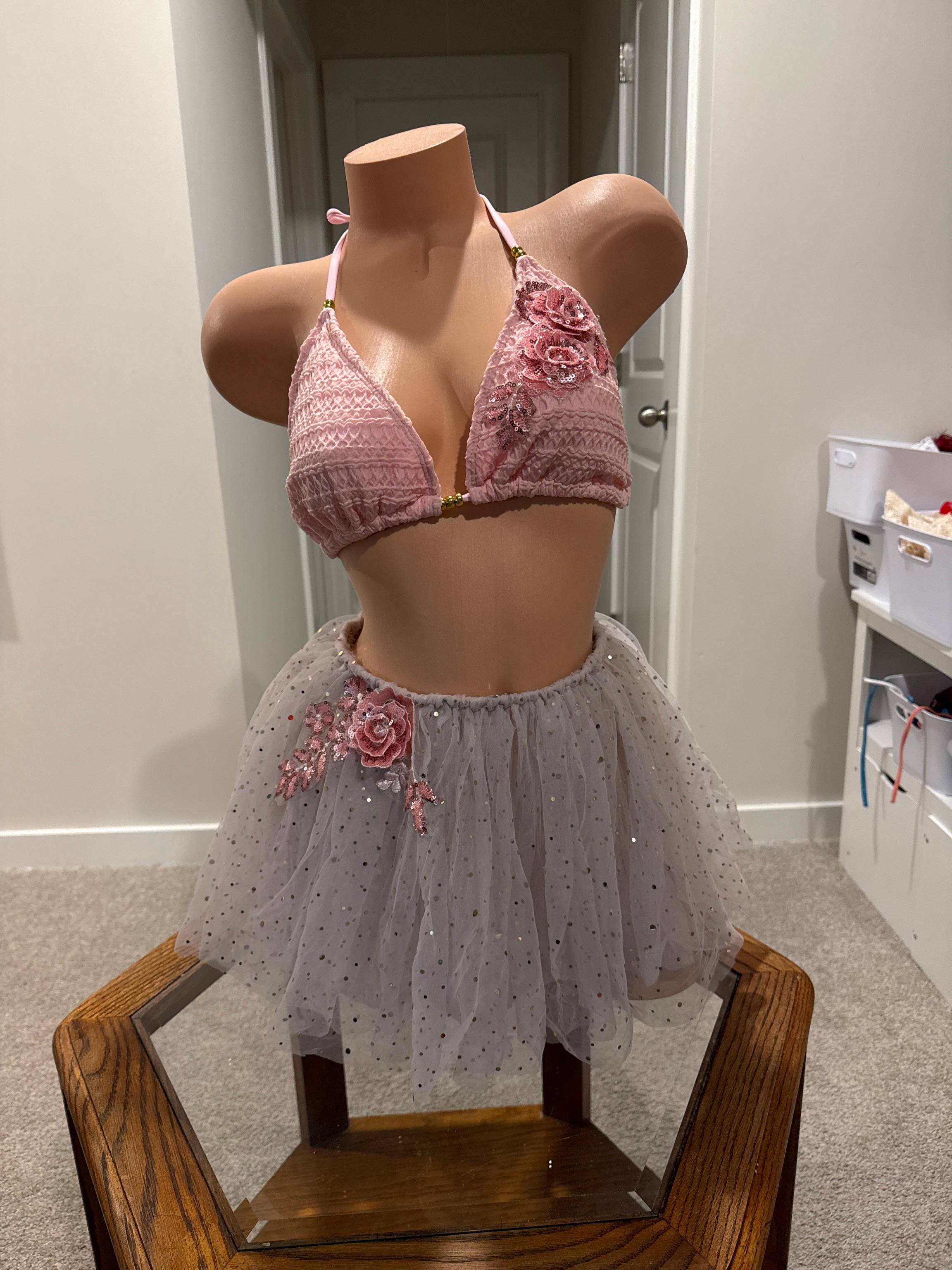 Pink and Gold Fairycore Tutu Set