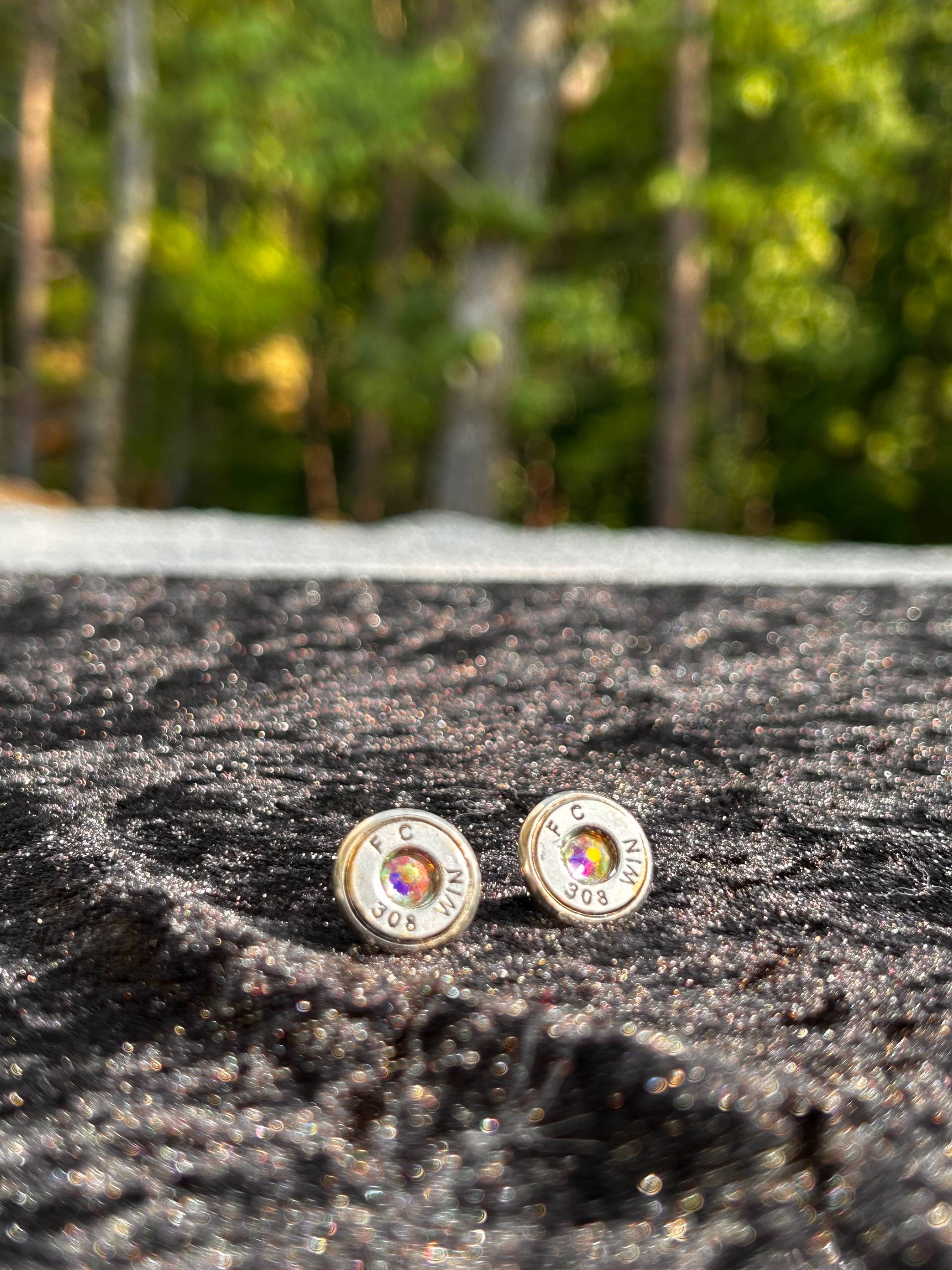 Upcycled Lightweight Winchester 308 Bullet Casing Earrings
