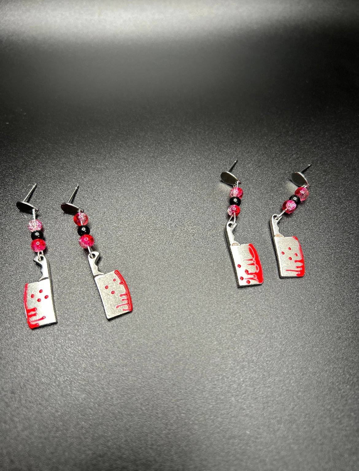 Bloody Cleaver Earrings - thumbnail 2 of 2