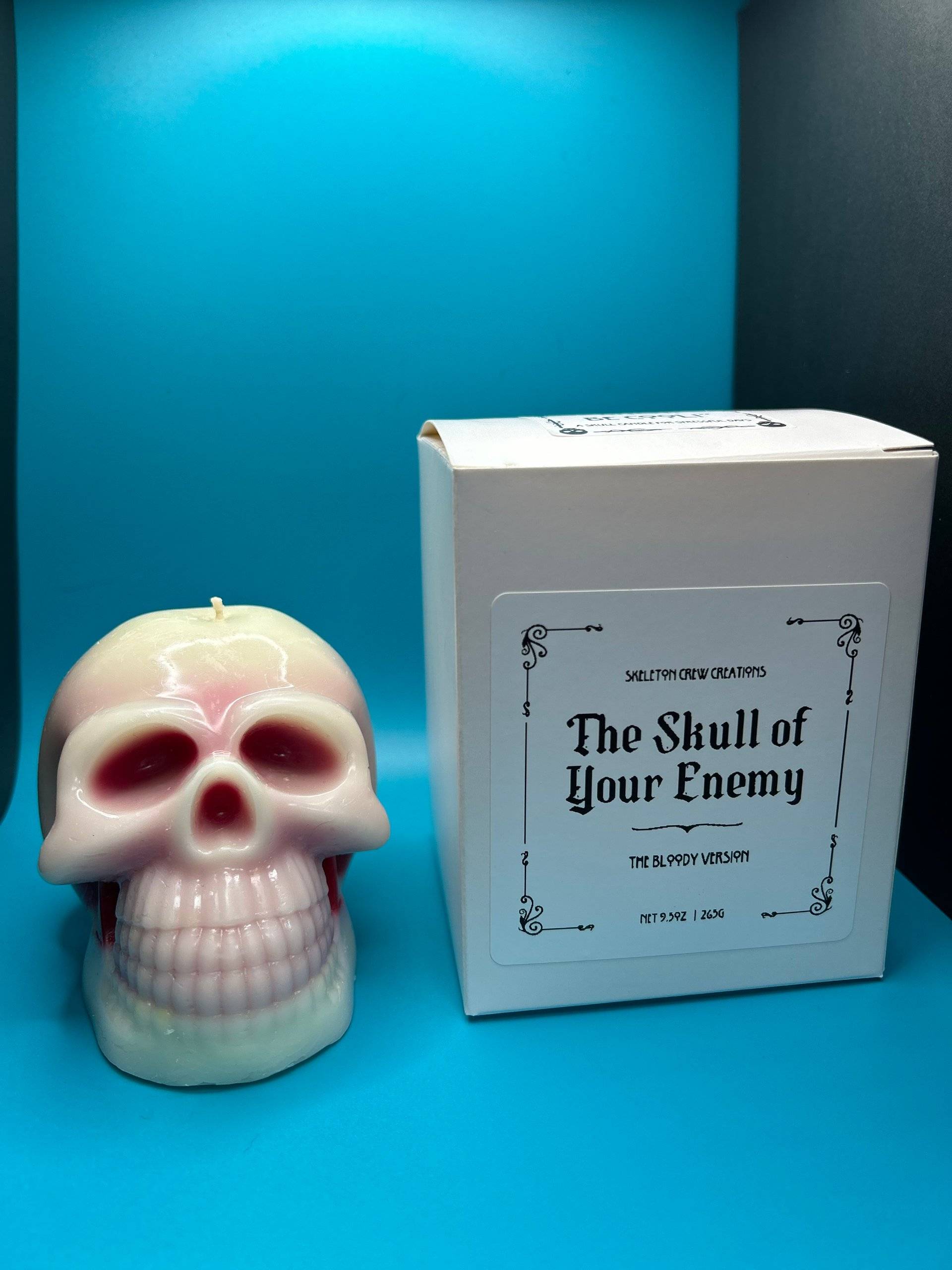 Black Bleeding Skull Candle - Bourbon Scented