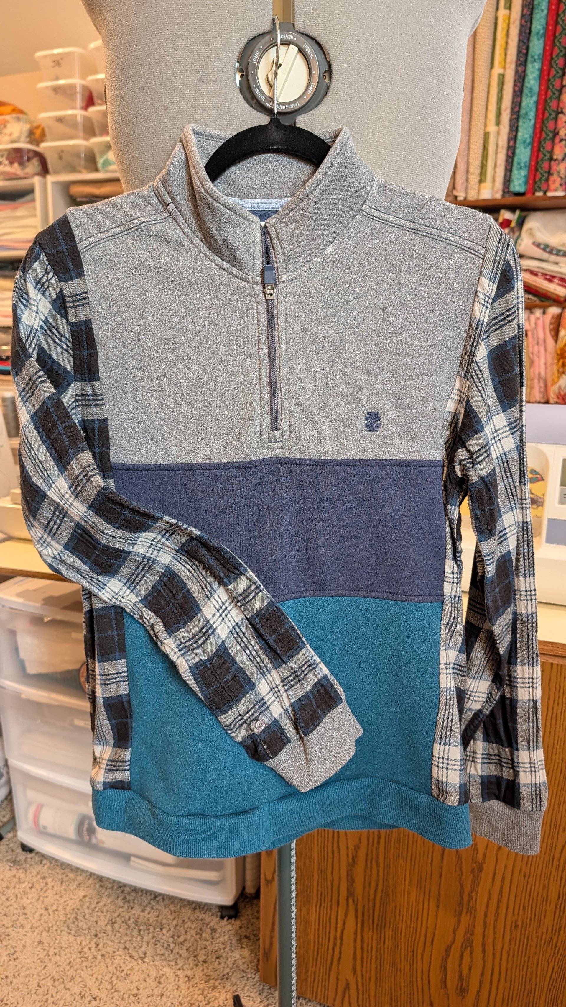 Flannel Mashup Sweatshirt 