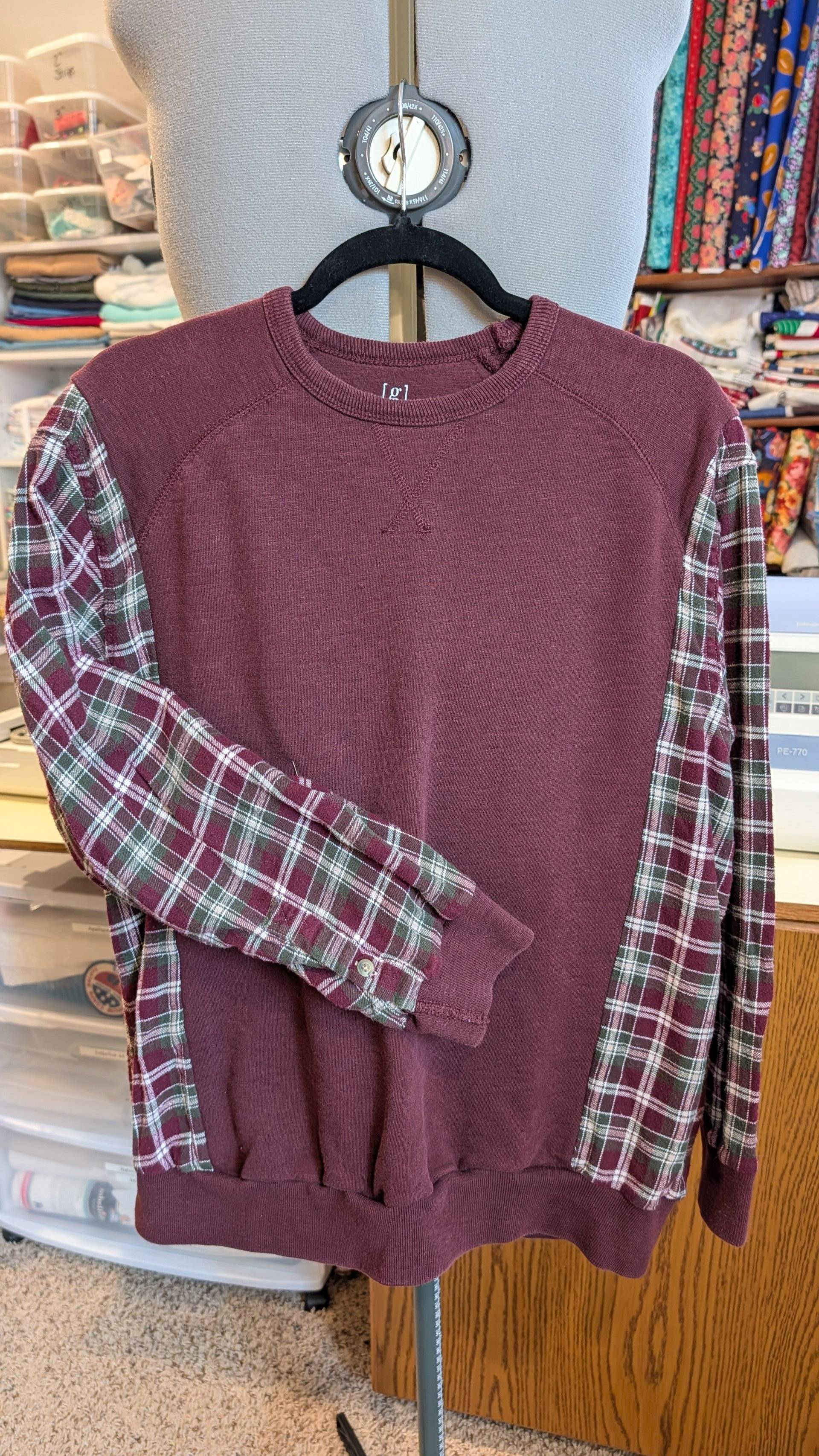 Burgundy Sweatshirt Mashup 