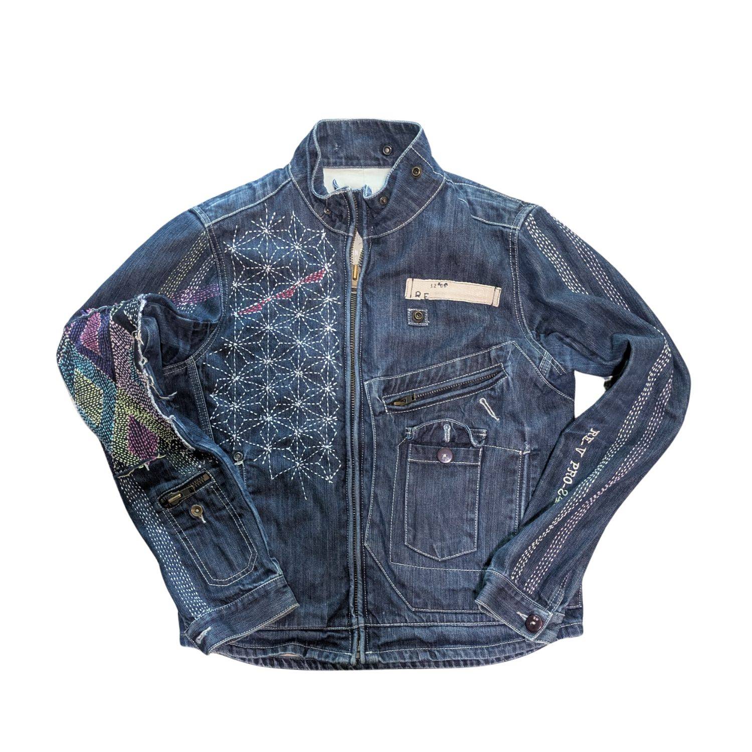 Sashiko Stitched Jacket with one Patch