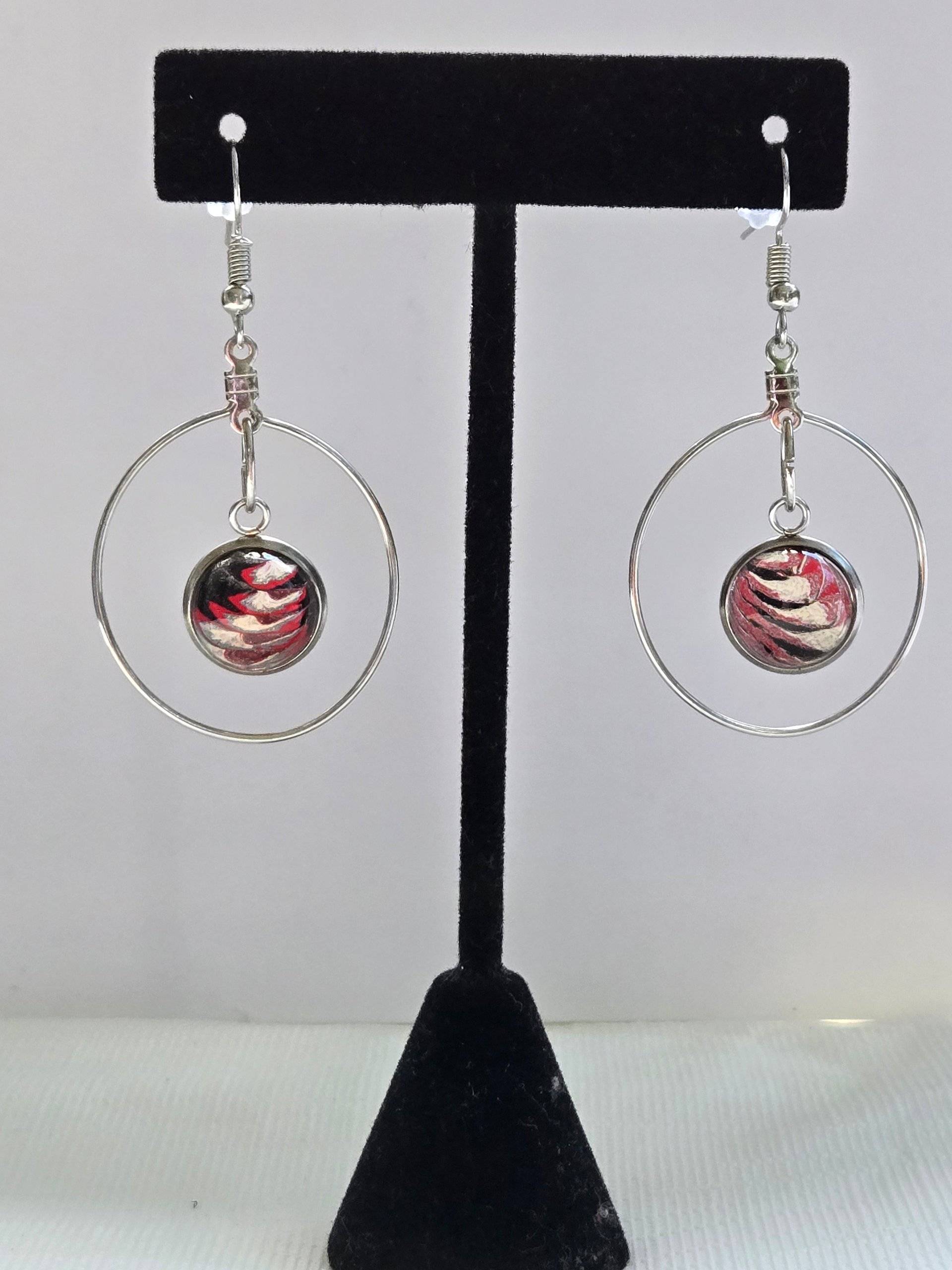 Upcycled Paint Pendant and Earrings  - thumbnail 5 of 6
