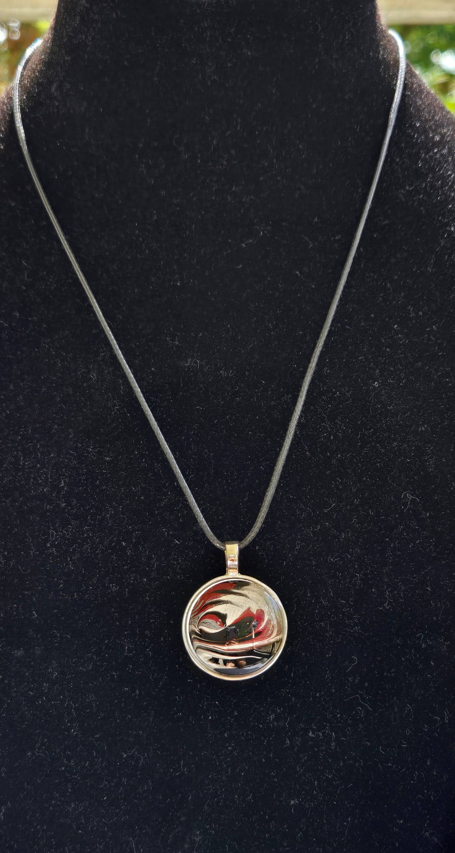 Upcycled Paint Pendant and Earrings  - thumbnail 3 of 6