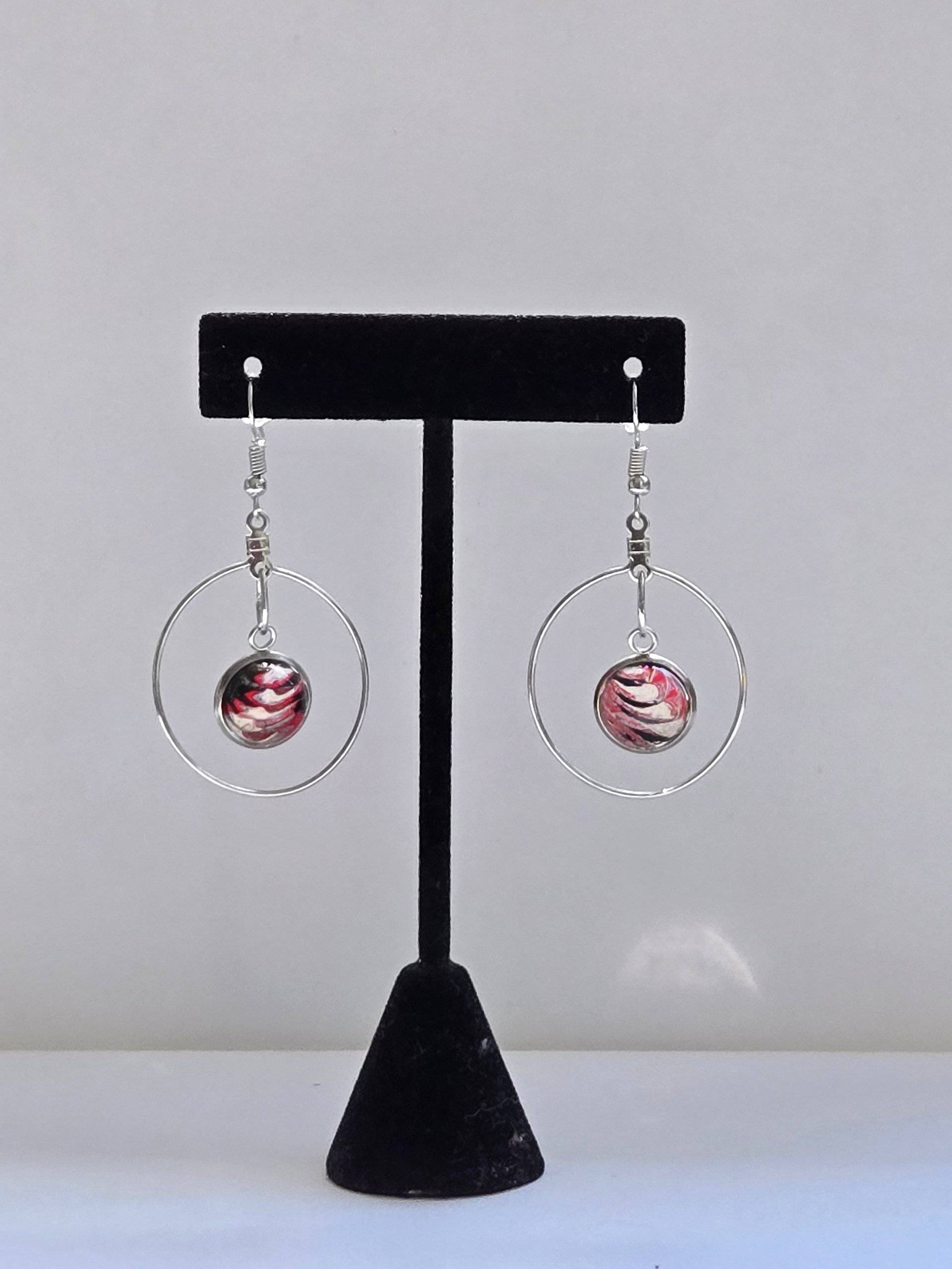 Upcycled Paint Pendant and Earrings  - thumbnail 4 of 6