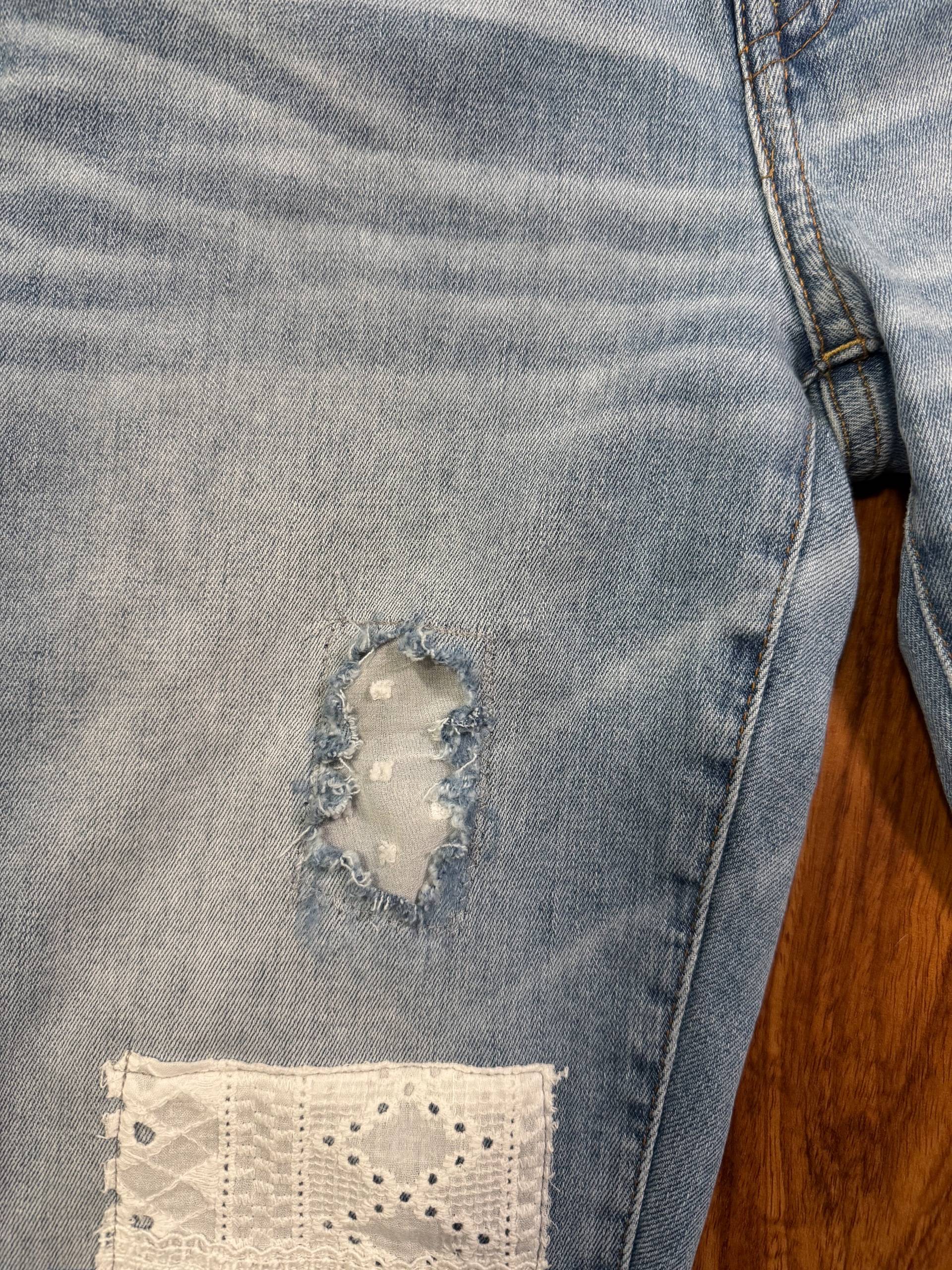 SALE! Handpatched American Eagle jeans - thumbnail 4 of 6