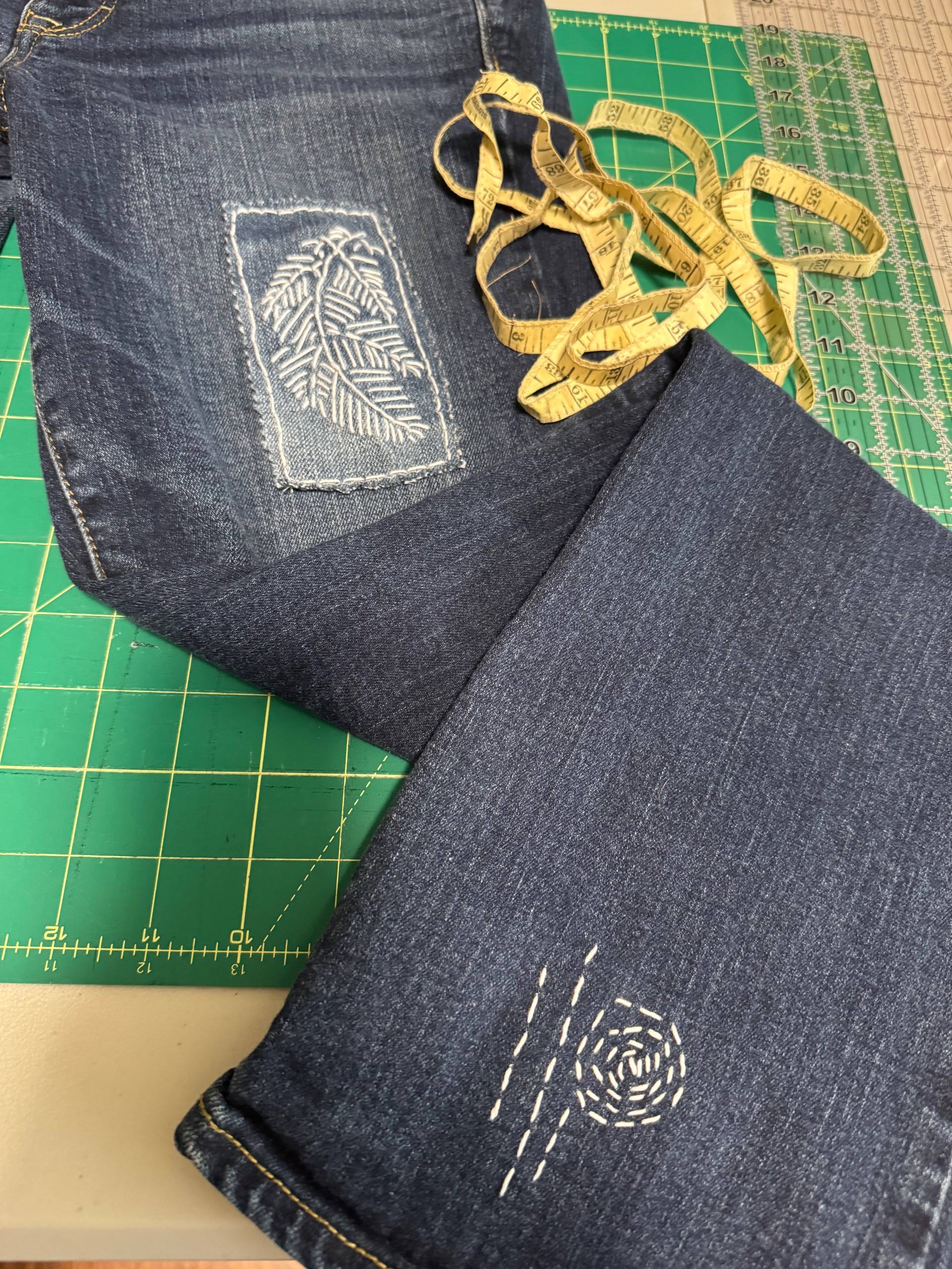 Upcycled one of a kind jeans - thumbnail 3 of 7