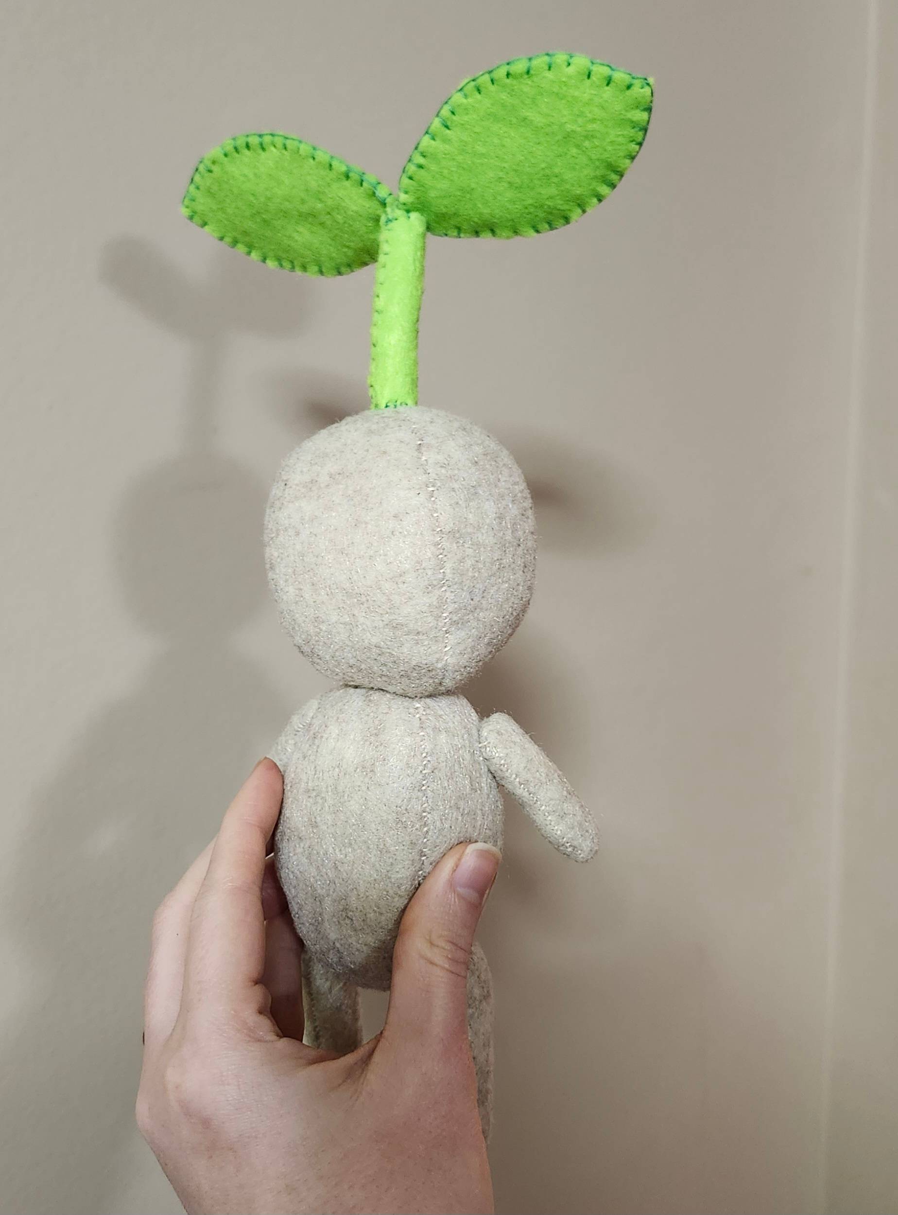 Rutabaga the Sprout Creature: Handsewn Felt Doll - thumbnail 4 of 4